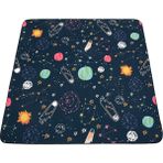 Hamur Space Oyun Matı Bebek Çocuk Halısı Uzay Lacivert Yenidoğan Yumuşak Aktivite Etkinlik Örtüsü - 150 x 150 cm