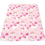 Hamur Unicorns 100 x 150 cm Yumuşak Oyun Matı Renkli Bebek Çocuk Halısı Katlanabilir Özellik