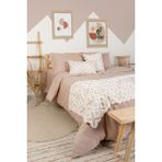 Hamur Yatak Runner Kırlent Seti Bohem Punch Panç Desen Yatak Örtüsü Mila Bej - 80 x 230 cm
