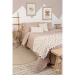 Hamur Yatak Runner Kırlent Seti Bohem Punch Panç Desen Yatak Örtüsü Point Bej - 80 x 230 cm