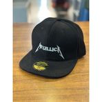 Hamze Metallica Nakışlı Siyah Hip Hop Snapback Rapper Basket Cap Şapka Siyah