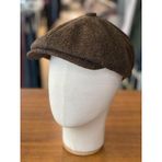 Hamze Peaky Blinders Tarz İngiliz Model Balıksırtı Desen Kaşe Kumaş Kasket Şapka Kırmızı Kahverengi