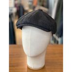 Hamze Peaky Blinders Tarz İngiliz Model Balıksırtı Desen Kaşe Kumaş Kasket Şapka Siyah