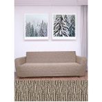 Han Saray Düz Jakarlı 3 Kişilik Gri Kanepe Örtüsü | Lastikli Koltuk Örtüsü |çekyat Örtüsü| - Kahverengi - 180 x 230 cm