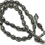 Han Ticarethane Gümüş Benzetme İşlemeli Metal Tesbih