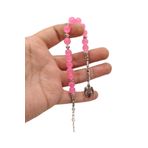Han Ticarethane Neon Pembe Renk 15 Taneli Cam Zaza Tesbih