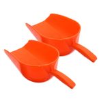 HANABASS 2 Adet Yetiştirme Yemi Gıda Servis Kepçesi Yemlik Hayvancılık Elde Taşınabilir Bahçe Kepçesi Tırmık Kedi Maması Kepçesi Tavuk Yemi Koyun Kürekleri Köpek Maması Kepçesi Tahıl