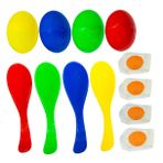 HANABASS 4 Set Denge Kaşığı Oyuncak Yumurta Oyuncak Çocuk Çocuk Komik Kaşıklar Yürümeye Başlayan Çocuk Açık Hava Kaşık Yarışı Oyunu Çim Oyunları Karnaval Oyunu Kaşık Oyunu Yumurta Ve Kaşık