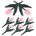 HANABASS 8 Adet Bahçe Süslemeleri Lale Salkım Bahçe Kenar Sınırı Dekoratif Yapay Çiçekler Dış Mekan Için Yapay Çiçekler Bahçıvanlık Bonsai Dekoru Açık Bahçe Kazığı Plastik Pembe