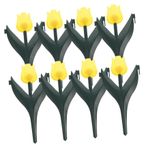 HANABASS 8 Adet bahçe süslemeleri Touch Lale sahte laleler Bahçe Dekorasyonu bahçe kenar sınırı bahçe çiti bahce çiti bahçıvanlık bonsai dekoru arazi dekoru plastik Yellow