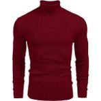 Hanclo Balıkçı Yaka Erkek Triko Boğazlı Kazak - Bordo - XL