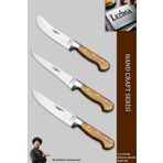 Hand Craft Mutfak Bıçak Seti Et Ekmek Sebze Bıçağı 3 Lü Set Günlük Kullanım (Mtf-033)
