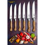 Hand Craft Mutfak Bıçak Seti Et Ekmek Sebze Salata Börek Bıçağı 6 Lı Set Hds-36 Ahşap