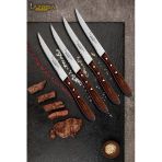 Hand Craft Serisi Steak Et Bıçağı Mutfak Bıçak 4 Lü Restoran Et Kesme Doğrama Bıçak Hds-68