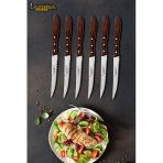 Hand Craft Serisi Steak Et Bıçağı Mutfak Bıçak 6 Lı Restoran Et Kesme Doğrama Bıçak Hds-67