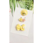 Hand Mother's Since 2024 Bebek Hediyelik Kelebekli Bebek Tokası Karma 3'lü Klips Saçsız Bebek Tokası Handmade Antialerjik Set