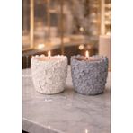 Handanca 2'li Set Japon Kiraz Çiçeği Beton Mum - Kokulu Mum - Hediyelik Mum-Sevgililer Günü- Sevgi - Ahşap - Bej - Siyah - Seçenek 1