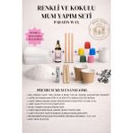 Handanca Kiraz Çiçeği Mum Yapım Seti (Full Set) Parafin Wax + Mum Esansı + Mum Boyası + Stearin + Mum Fitili - Ahşap - Bej - Siyah - Seçenek 1