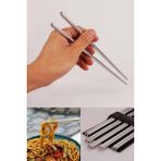 Handanca Metal Chopstick Paslanmaz Çelik Çin Çubuğu 5'li Set Yemek Çubukları - Seçenek 1