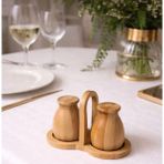 Handanca Orjinal Bambu Standlı Tuzluk Biberlik Set Tuzluk Takımı Bambu Tuzluk Biberlik - Seçenek 1