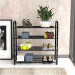 Handanca Retohome Metal 4 Katlı Ayakkabılık ve Çok Amaçlı Raf 2321 - Ahşap