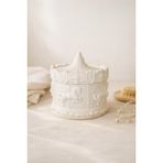 Handanca Takı & Mücevher Kutusu 12X10 cm - Atlı Karınca Özel Tasarım Organizer - Ahşap - Bej - Siyah