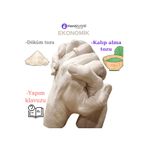 Handartmill Sevgili El Heykeli Ekonomik Paket ( 2 Kişilik El Heykeli Yapım Seti ) Aljinat, Alçı Döküm Tozu.