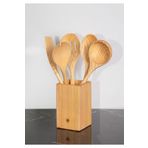 Handcraft Antik çınar ağacı 6 parça kutulu Pro Tahta kaşık & tahta kepçe & spatula Ahşap mutfak seti