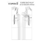 Handmade Baz Elbise Kalıbı, 34-54 Serili Beden