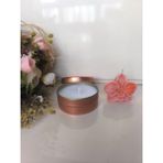 Handmade El Yapımı %100 Soya Wax Ikili Mum Seti – Gül & Yasemin Kokulu | Dekoratif Teneke ve Orkide Mum - Mercan - 2 Adet