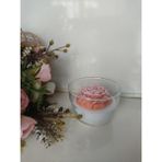 Handmade El Yapımı %100 Soya Wax Mercan Rengi Şakayık Çiçek Tasarımlı Dekoratif Mum – Yasemin Kokulu – 113 gr - 1 Adet