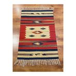 Handmade Etnik Desenli El Dokuma Pamuk Kilim (60x90 cm, 0.54 m²)