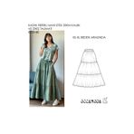 Handmade Kadın Fırfırlı Maxi Etek Kalıbı ve Dikim Talimatı KOD:48 , XS-XL