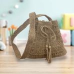 Handmade, Kağıt Ip, El Örgüsü, Hasır, Kadın Omuz Çantası