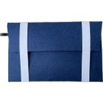 Handmade MacBook Air Kılıf Çanta 13.3'' Için Beyaz Dikey Bant Lacivert