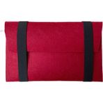 Handmade Macbook Air Kılıf Çanta 13.3'' Için Bordo Üzerine Siyah Dikey Bant Bordo