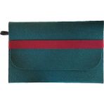 Handmade MacBook Air Kılıf Çanta 13.3'' Için Yeşil Üzerine Bordo Bantlı Yeşil - Yeşil - Bordo