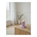 Handmade Modern Akışkan Formlu Dekoratif Mumluk - Minimalist Lila Estetik Ev Objesi