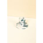 Handmeight Mavi Beyaz Beton Mermer Desenli Mumluk