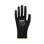 Handy Hande Job Plus HN-17 PU Eldiven Siyah İş eldiveni