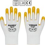 Handy Hn-15 Nitril Kaplama Iş Eldiveni Sanayi Inşaat Usta Eldiven 10/xl 1 Çift - Sarı