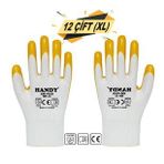 Handy HN-15 Nitril Kaplama İş Eldiveni Sanayi İnşaat Usta Eldiven 10/XL (12 ÇİFT