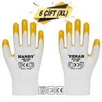 Handy HN-15 Nitril Kaplama İş Eldiveni Sanayi İnşaat Usta Eldiven 10/XL (6 ÇİFT)