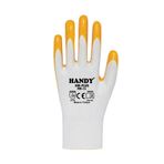Handy hn-15 nitril kaplama iş eldiveni sarı no:10