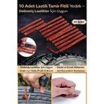 Hane Dostu 10 Adet Lastik Tamir Fitili–Delik Onarım Şeridi, Pratik Acil Lastik Tamiri(Oto/Motosiklet/Bisiklet)