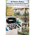 Hane Dostu 10 Metre Bahçe Serinletme ve Nemlendirme Sistemi Kendin Yap Mist Sprey Hortum Seti