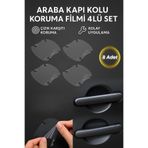 Hane Dostu 2 Set 8 Adet Araba Kapı Kolu Koruyucu Şeffaf Film – Çizik Önleyici Koruma Bandı