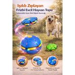 Hane Dostu Işıklı Zıplayan Frizbi Evcil Hayvan Topu – Katlanabilir Uçan Disk Köpek Oyuncağı