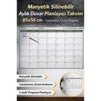 Hane Dostu Manyetik Silinebilir Aylık Duvar Planlayıcı Takvim 85×56 cm – Yapışkansız, Çivisiz Program Organizer