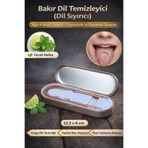 Hane Dostu Taşıma Kutulu Bakır Dil Temizleyici (Dil Sıyırıcı) – Ağız Kokusu Giderici, Ergonomik Tasarım